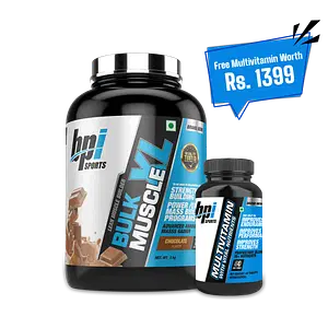 BPI Bulk Muscle XL |Gain Weight, Post|Workout, 50g Protein, 144g Carb, 3kg
