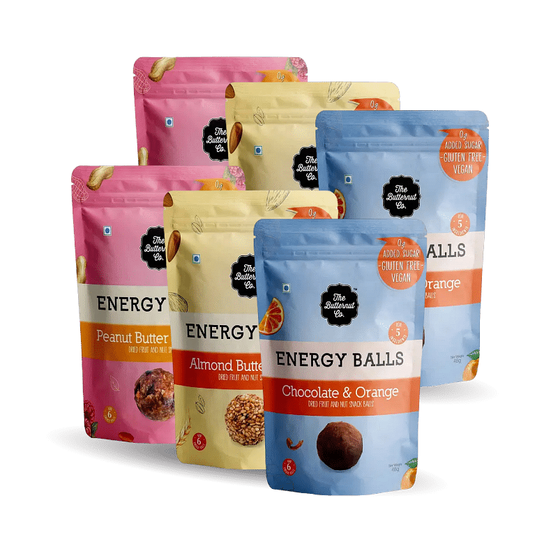

The Butternut Co. Energy Balls Variety Pack (Almond Butter & Oats, Peanut Butter & Berries, Chocolate & Orange) Dates, Dried Fruit & Nut Snack Ball...