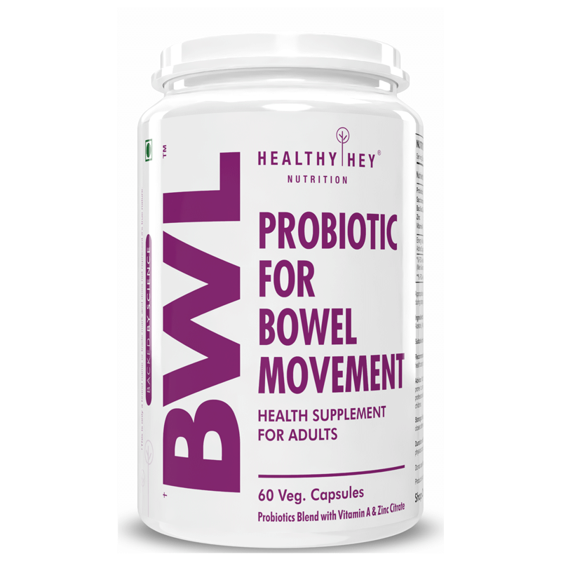 

HealthyHey Nutrition BWL - Probiotic For Bowel Movement - 60 Vegetable Capsules