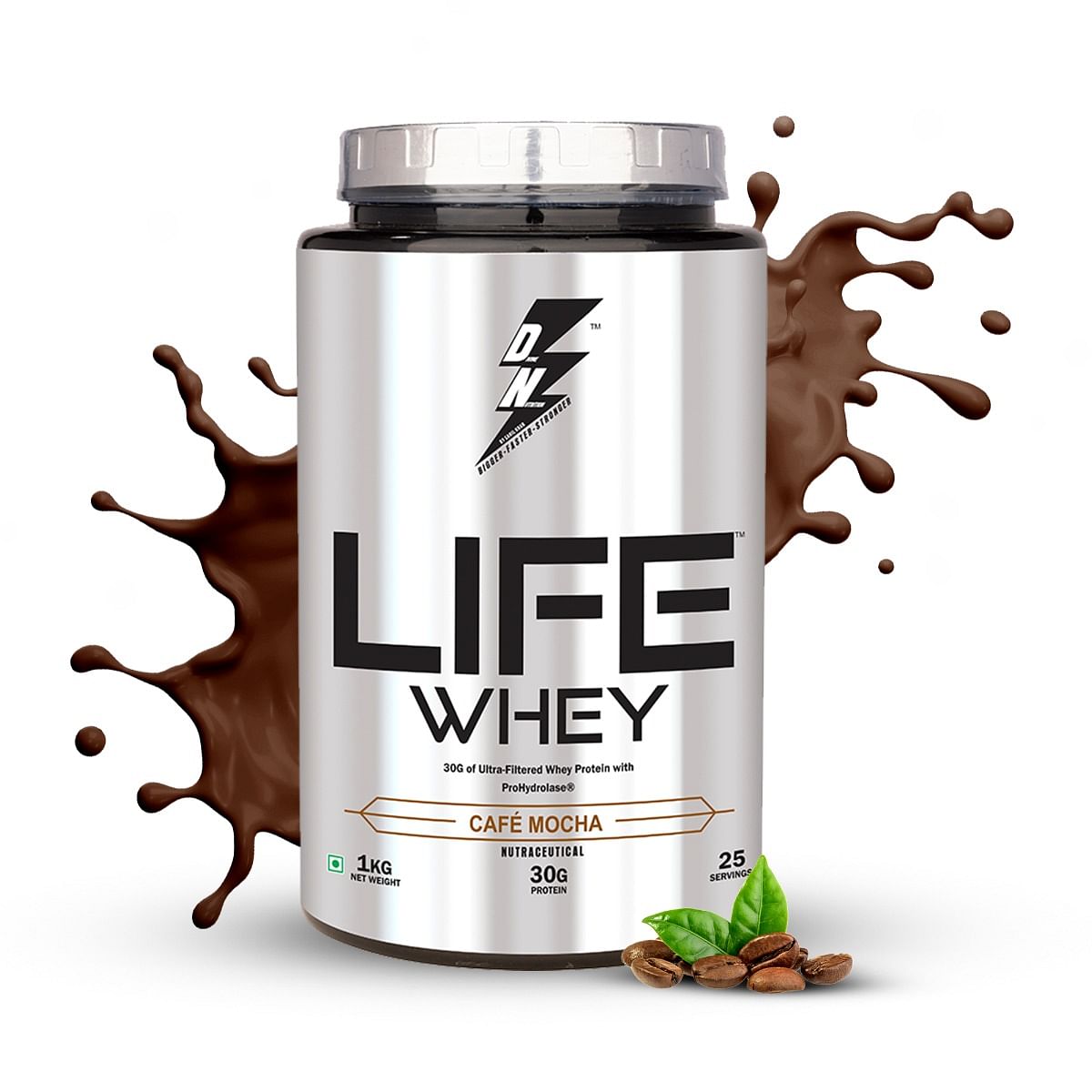 

Life Whey 1Kg | Premium whey protein with ProHydrolase for absorption & digestion | Boosts growth, energy, brain function | ProteinPower | Cafe mocha