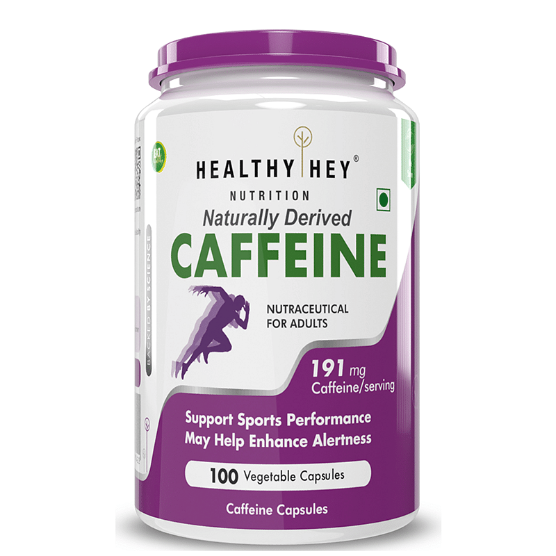 

HealthyHey Caffeine Capsules -100 Veg Capsules