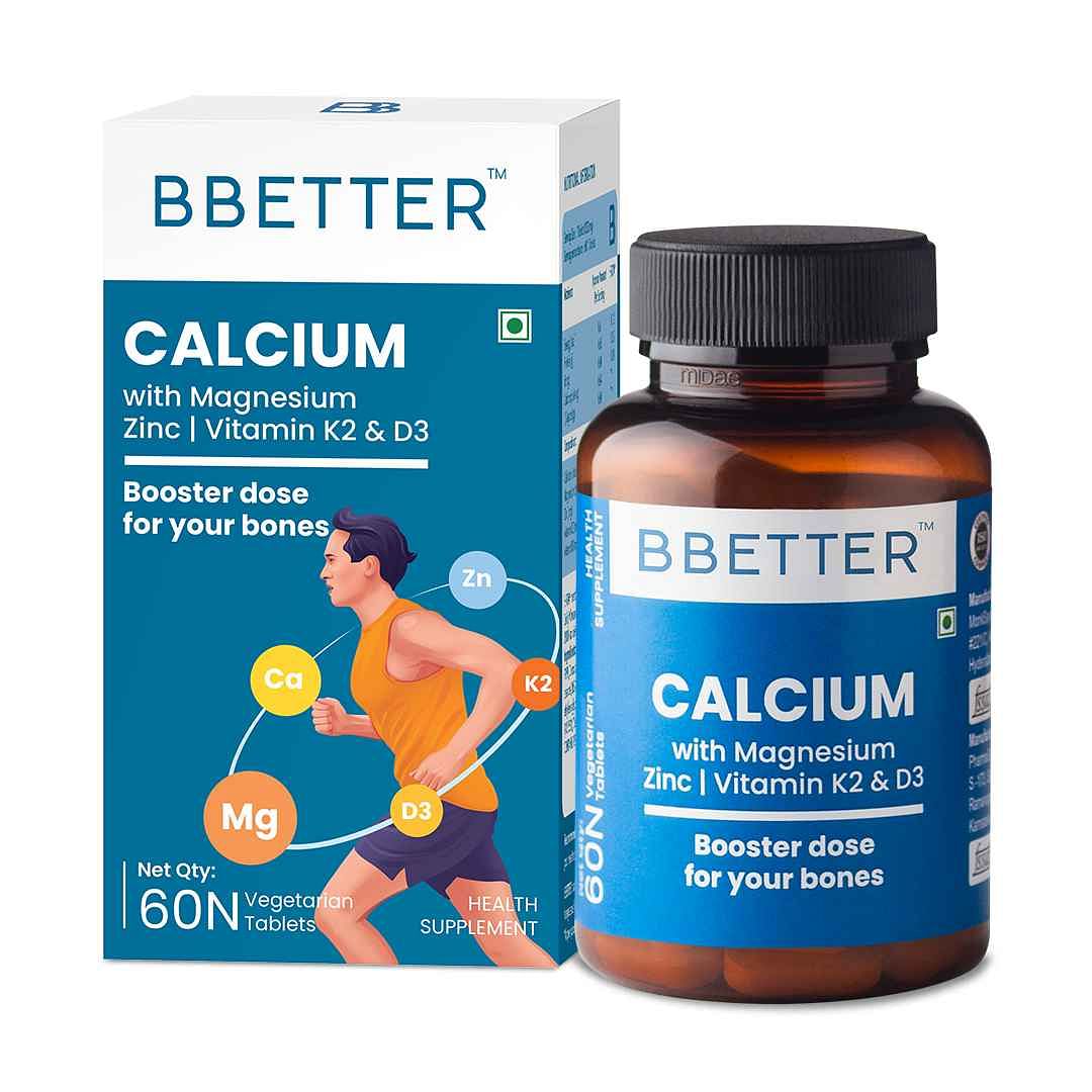 Bbetter Calcium Magnesium Zinc Tablets With Vitamin D3 And K2 Calcium