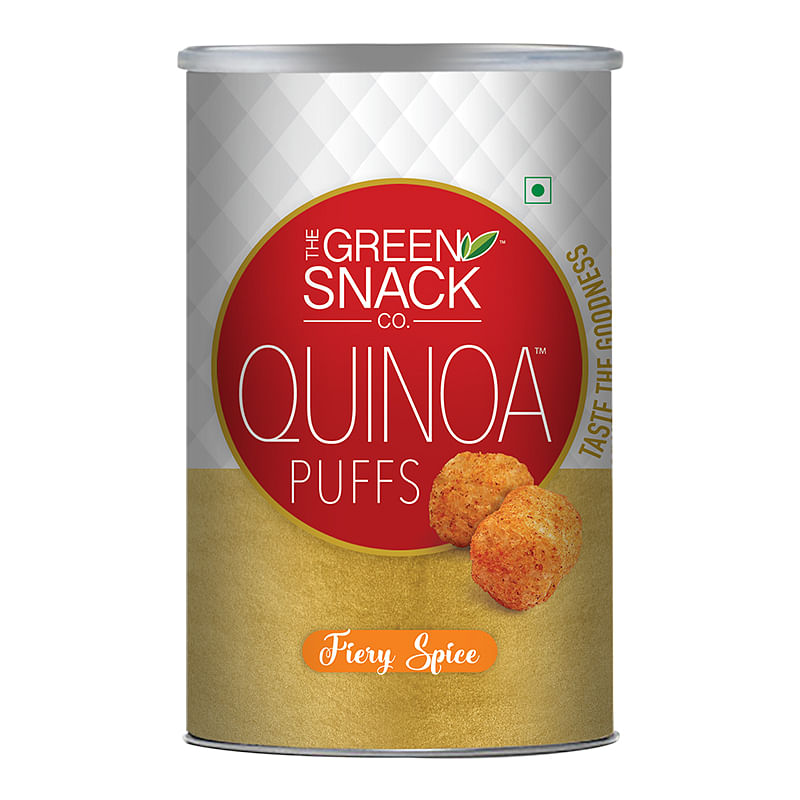 The Green Snack Co Quinoa Puffs Fiery Spice - 40g