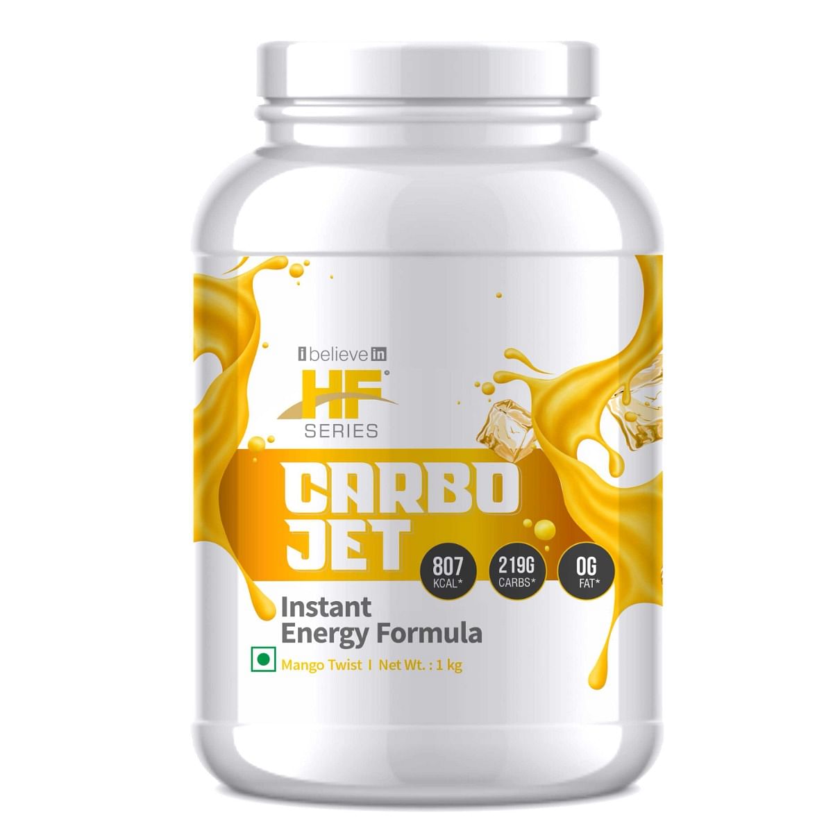 

HF Series Carbojet Intra, Post Workout Carb Powder | Increase Energy, Build Muscle, Recovery, Hydration (Gluten Free)|1kg|Flavour-Mango twist
