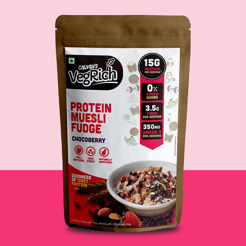 

Calvay's VegRich Protein Muesli Fudge - ChocoBerry