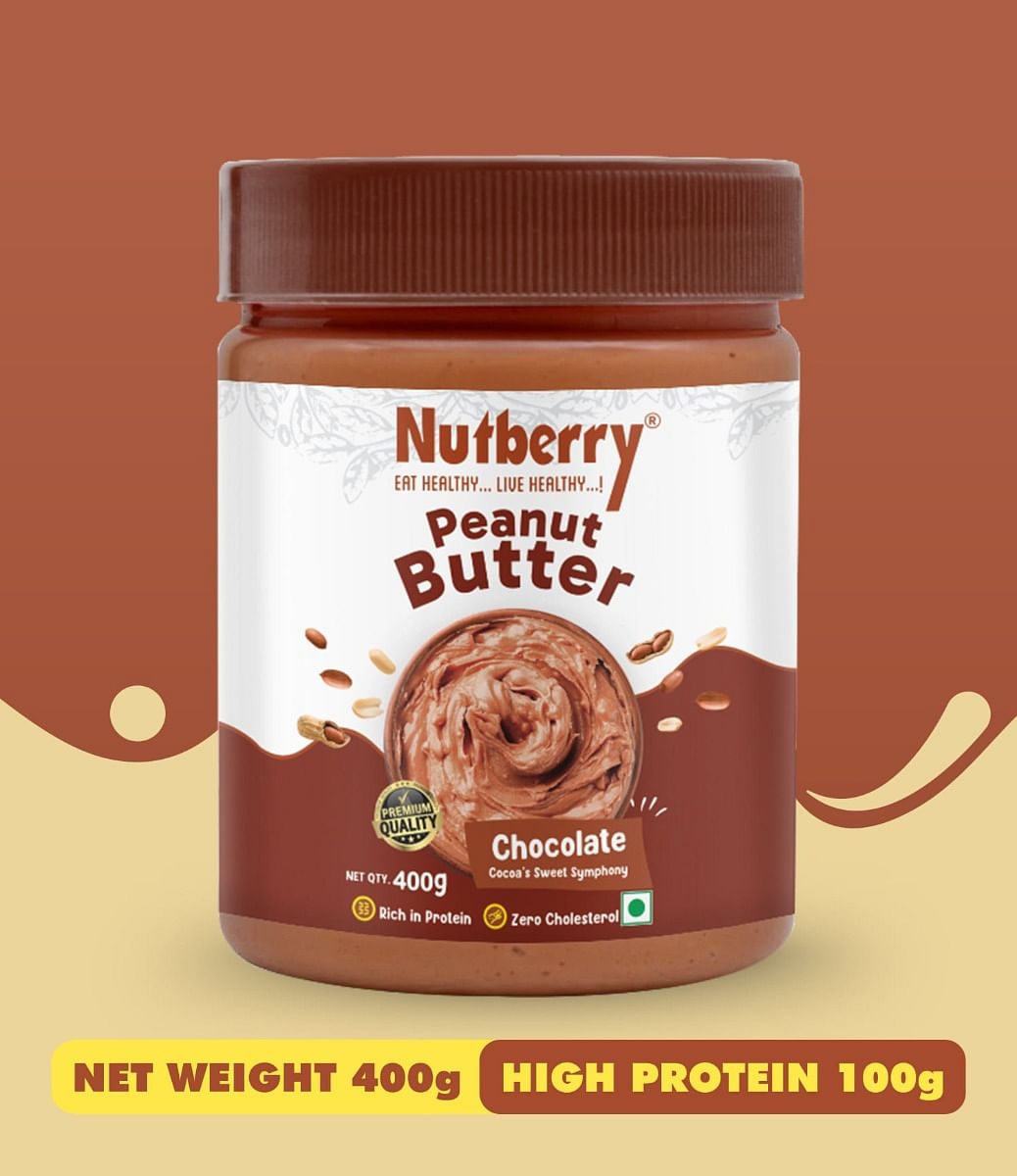 

Nutberry Peanut Butter Chocolate Smooth | 400 gm | 100g Protein |Cholesterol Free, Gluten Free | No Hydrogenated Oil | Zero Trans-Fat