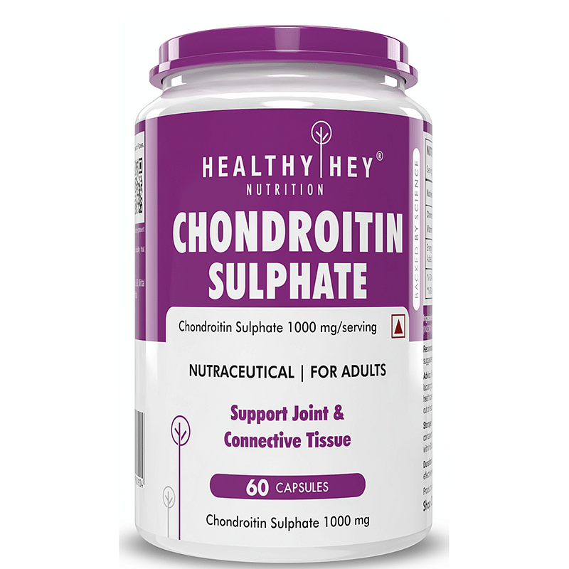 

HealthyHey Nutrition Chondroitin Sulphate 1000mg, Support for Joints, 60 Capsules