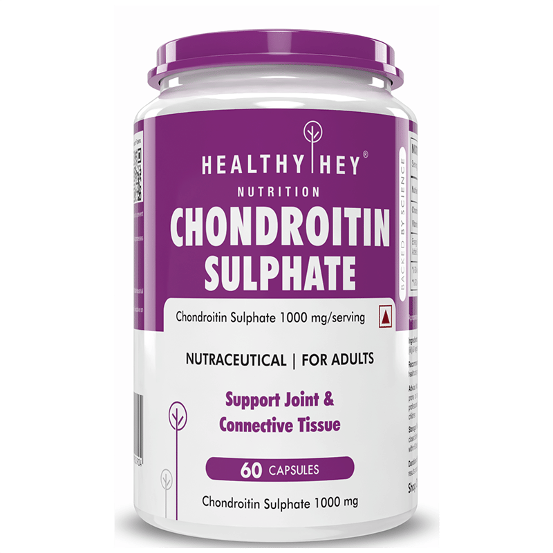 

HealthyHey Nutrition Chondroitin Sulphate 1000mg, Support for Joints, 60 Capsules