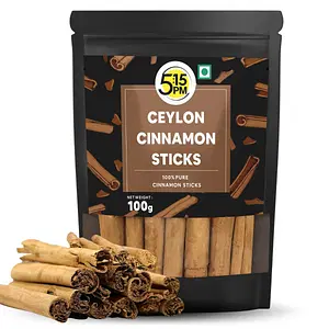 5:15PM Ceylon Cinnamon Sticks| SriLankan Dalchini Sticks |World’s Finest Ceylon Cinnamon Quills - Genuine Source Certification -100gm