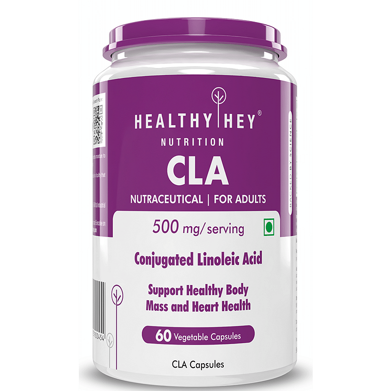 

HealthyHey Nutrtion CLA 500 - Conjugated Linoleic Acid - Helps Fat Oxidation - 500mg (60 Veg. Capsules)