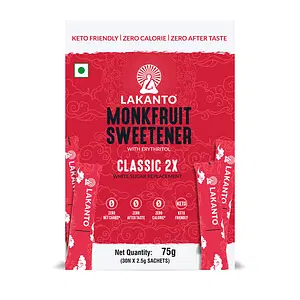 Lakanto Classic Japanese's Monkfruit Sweetener, 30 sticks|1:1 White Sugar Replacement, Zero Calories, Zero Carbs, keto & Diabetic Friendly, Low Glycemic Natural Sweetener|sugarfree