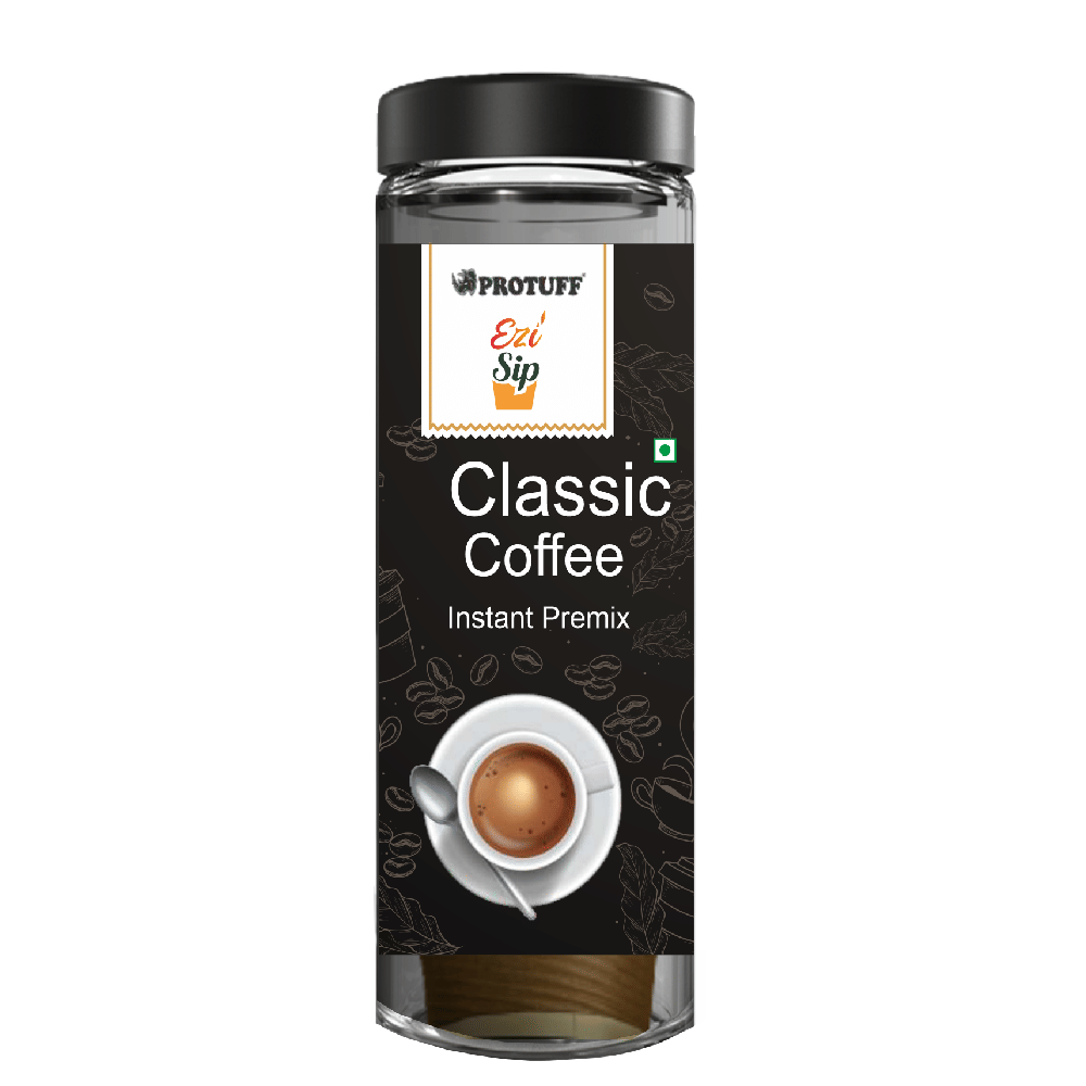 PROTUFF Classic Coffee - Instant Premix | Set of 7 glasses in a plastic jar-picture-31