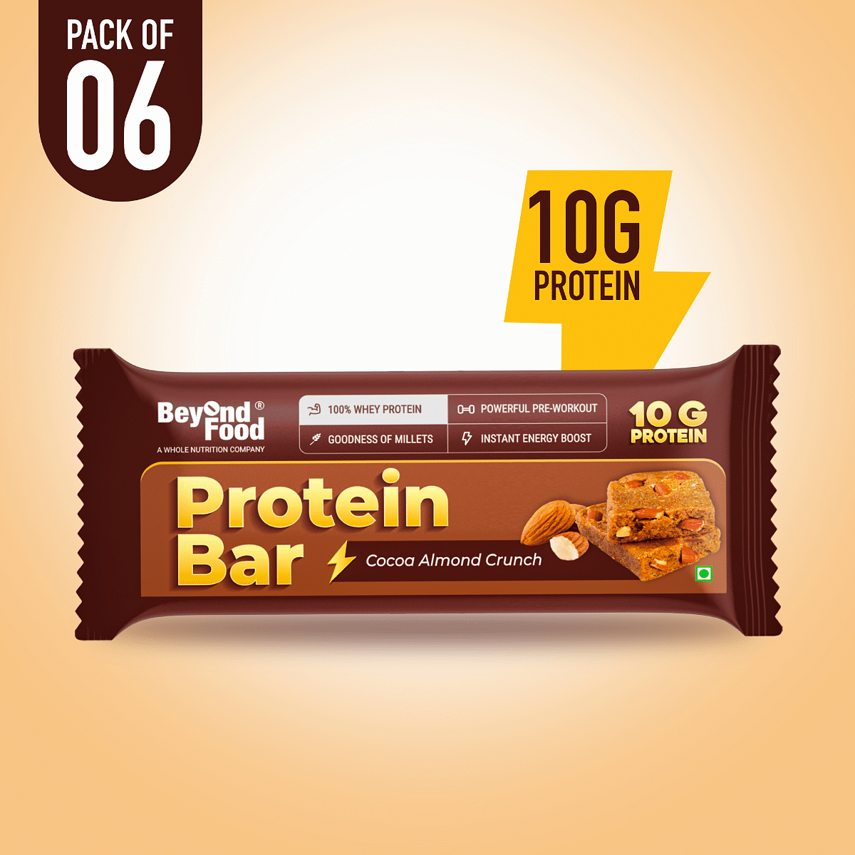 Beyond Food Protein Bars - Cocoa Almond | 6 Bars x 40gm-picture-20