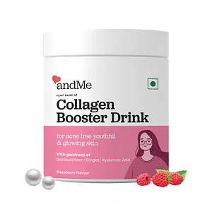 andMe Plant Based Collagen Booster, Raspberry Flavour - 250 gm