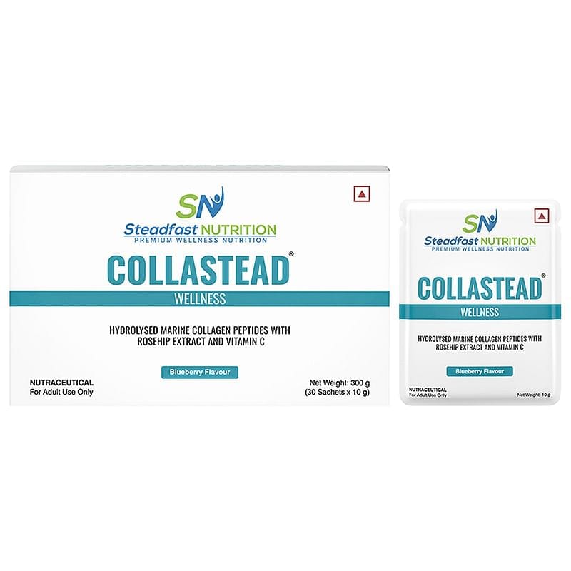 Steadfast Nutrition Collastead Collagen Powder|Natural Marine Collagen Supplements for Women & men|Boost Skin, Hair, Bones, Nail Health with Pure Collagen Peptides|, 300g|30 Sachets