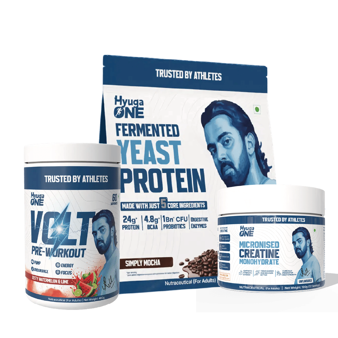 

Hyuga One Nutrition Combo : Yeast Protein Mocha Coffee 1kg (24g Protein, 4.8g BCAA) + VOLT Pre-Workout Zesty Watermelon&Lime 480g (100mg Caffeine)+...