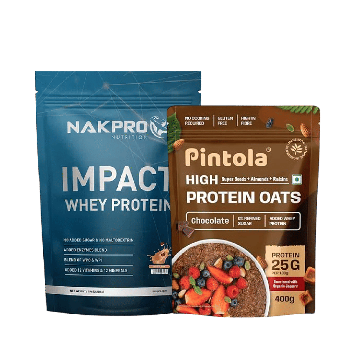 

NAKPRO Impact Whey Protein 1kg | Isolate & Concentrate | 24g Protein & 4.9g BCAA | Coffee | With Digestive Enzymes | NABL Lab Tested + Pintola 25g ...