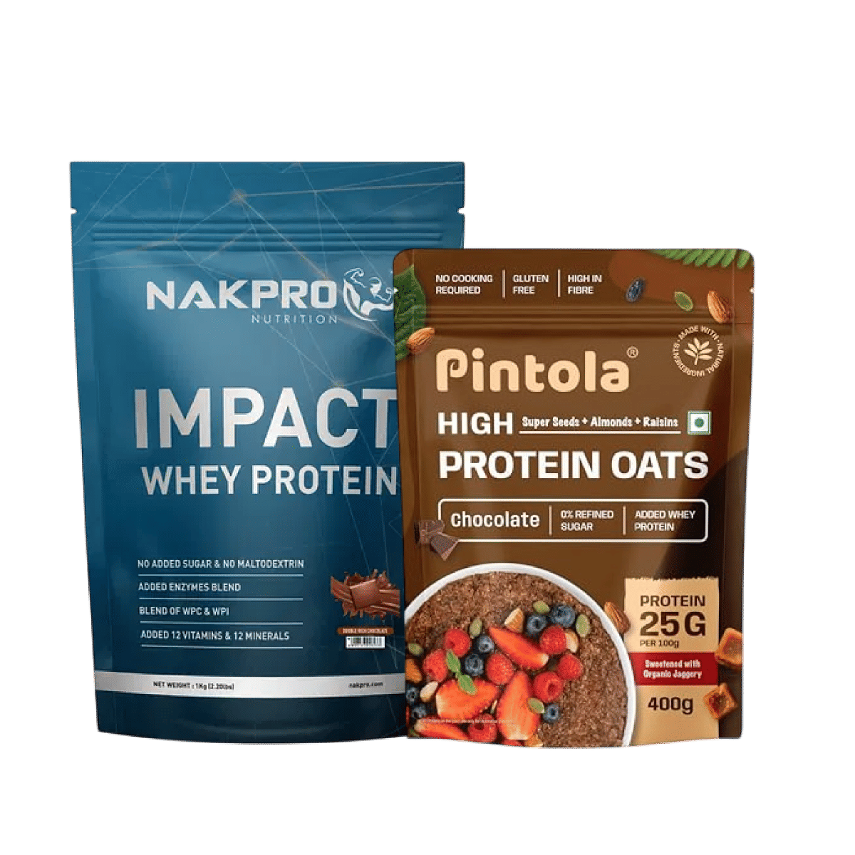 

NAKPRO Impact Whey Protein 1kg | Isolate & Concentrate | 24g Protein & 4.9g BCAA | Double Rich Chocolate |Digestive Enzymes | NABL Lab Tested + Pin...