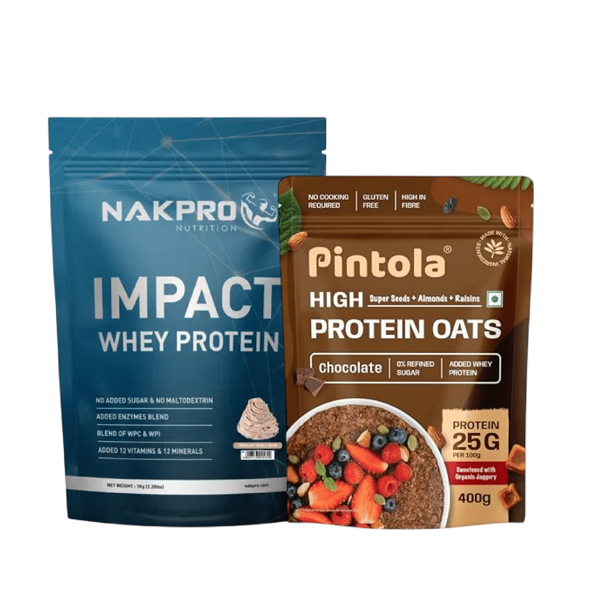 

NAKPRO Impact Whey Protein 1kg | Isolate & Concentrate | 24g Protein & 4.9g BCAA | Chocolate Cream | With Digestive Enzymes | NABL Lab Tested + Pin...