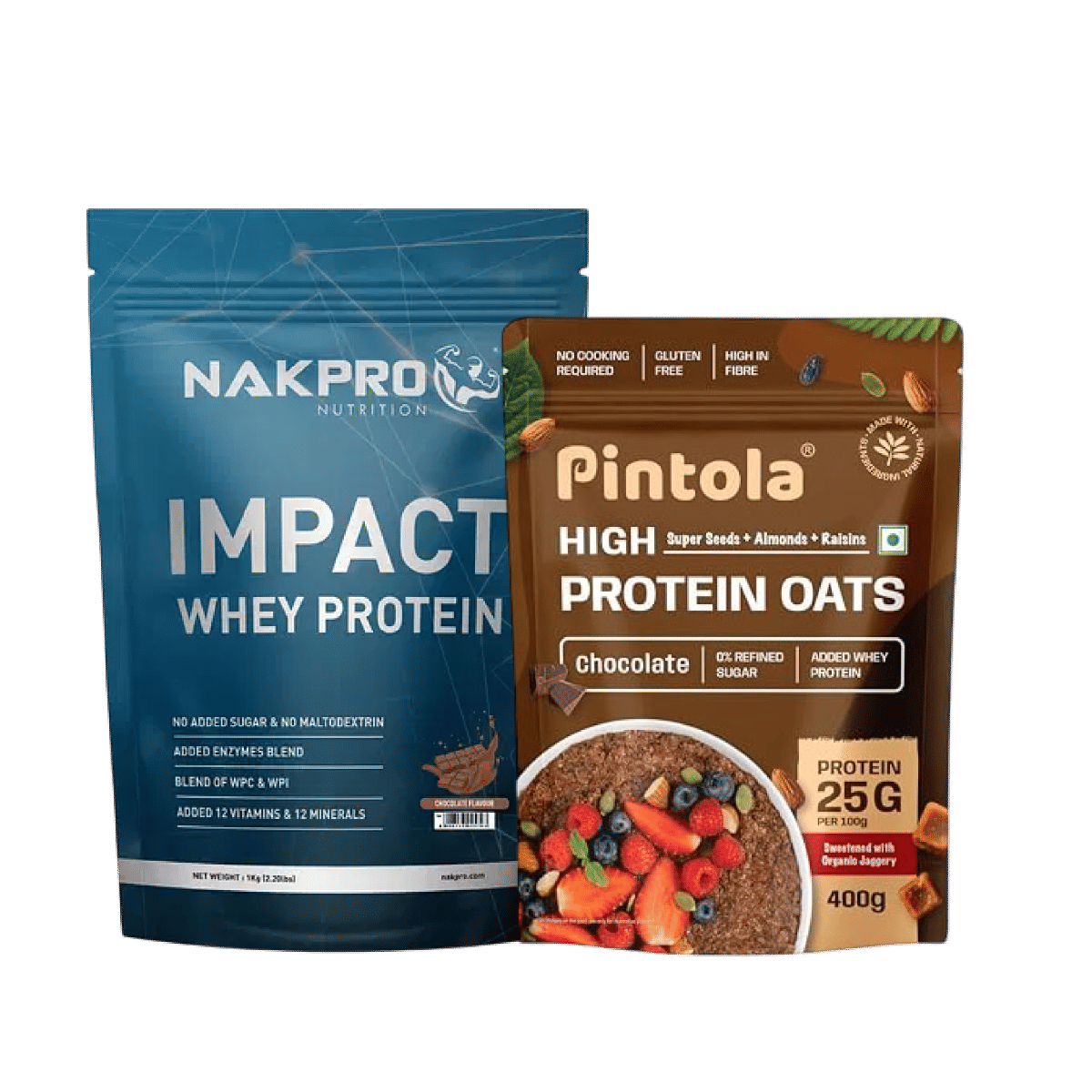 

NAKPRO Impact Whey Protein 1kg | Isolate & Concentrate | 24g Protein & 4.9g BCAA | Chocolate | With Digestive Enzymes | NABL Lab Te...