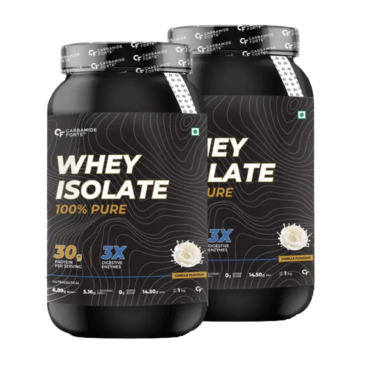 

Carbamide Forte Whey Isolate Protein Powder - With Added Multivitamin & Minerals - Vanilla - 1Kg Pack of 2