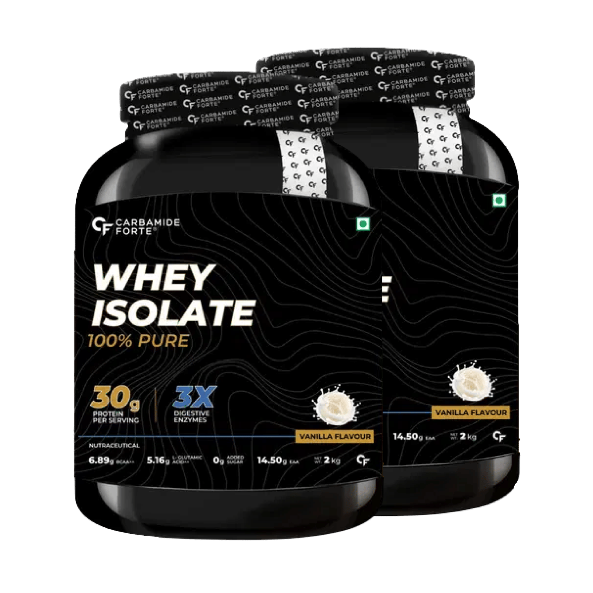 

Carbamide Forte Whey Isolate Protein Powder - With Added Multivitamin & Minerals - Vanilla - 2Kg Pack of 2