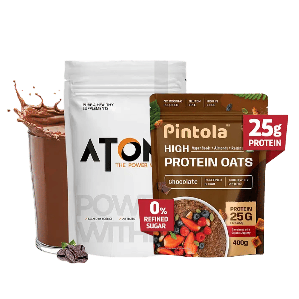 

AS-IT-IS ATOM Performance Whey 1Kg | With Safed Musli & Mucuna Pruriens | For Faster Recovery | Highly Bioavailable | Cafe latte flavor+Pintola 25g...