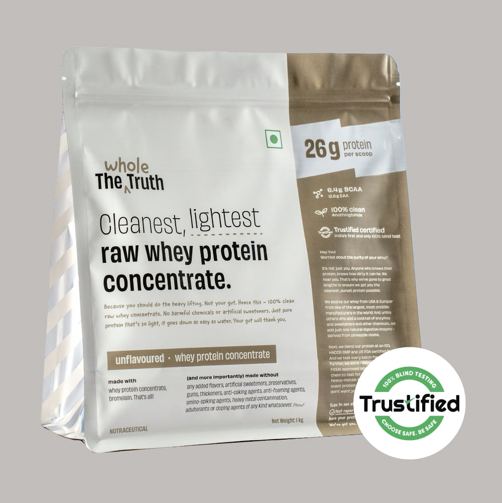 The Whole Truth Whey Protein Concentrate 1Kg | 28 Se