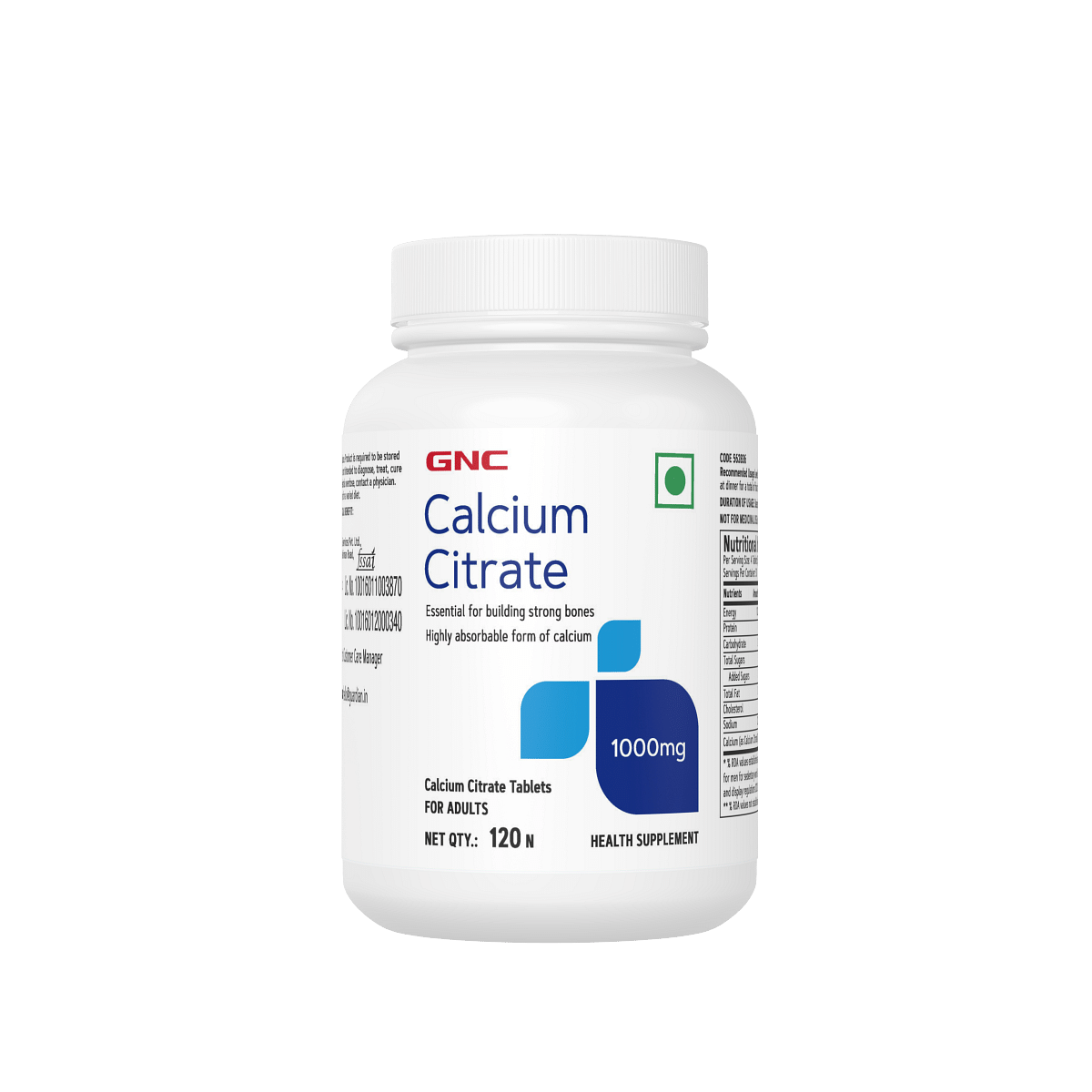 GNC Calcium Citrate 1000mg | Most Absorbable Calcium | Improves Bone ...