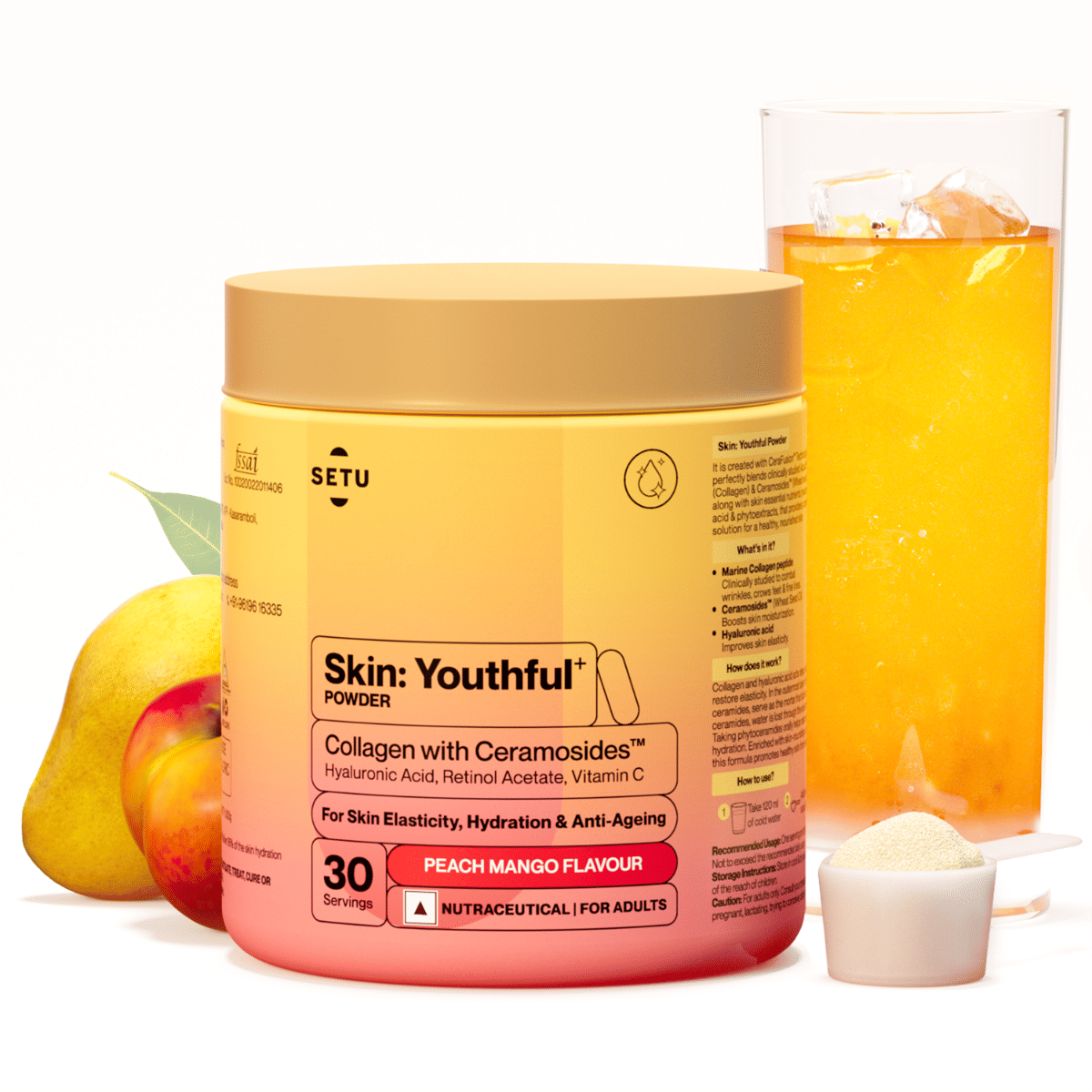 

Setu Skin: Youthful Marine Collagen Powder (210g) | Collagen Supplements for Women & Men | Hydrolyzed Type 1 & 3 Collagen for Healthy Skin, Hair & ...