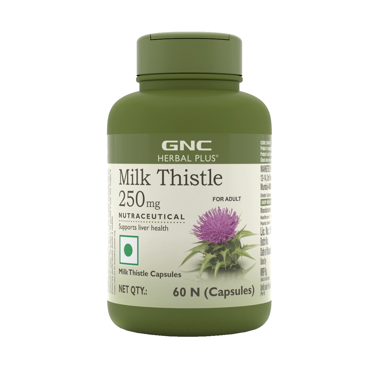 GNC Herbal Plus Milk Thistle Removes Liver Toxins Protects Liver