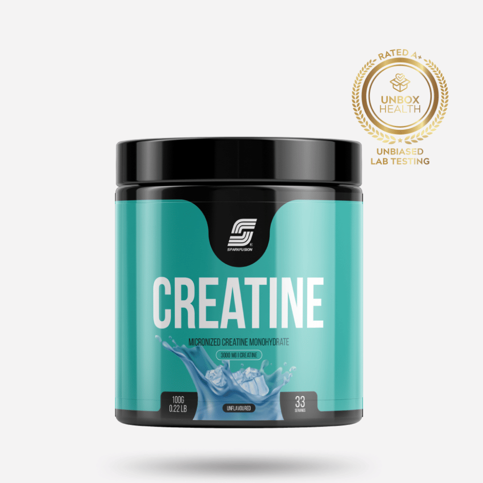 

Sparkfusion Micronized Creatine Monohydrate Improve Performance and Strength and Support Workout Recovery | Lab Tested | Fast Recovery |(100g, 33 S...