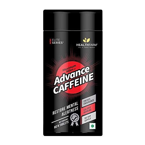 

Healthfarm Caffeine 200 mg Pills - Fast Acting Energy Supplement for Men and Women | Improves Physical & Mental Focus, Stimulates Memory | Quick En...