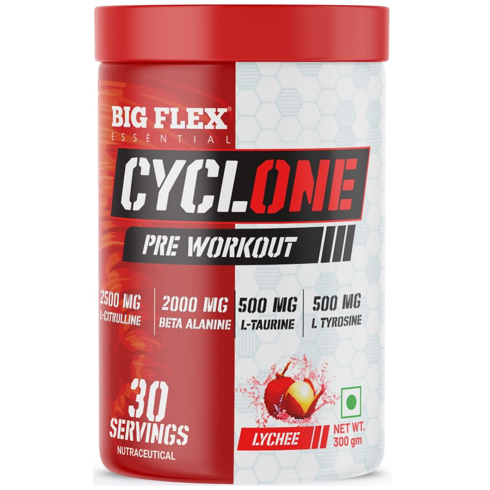 

Bigflex Essential Cyclone Pre-workout (Lychee) 300gm