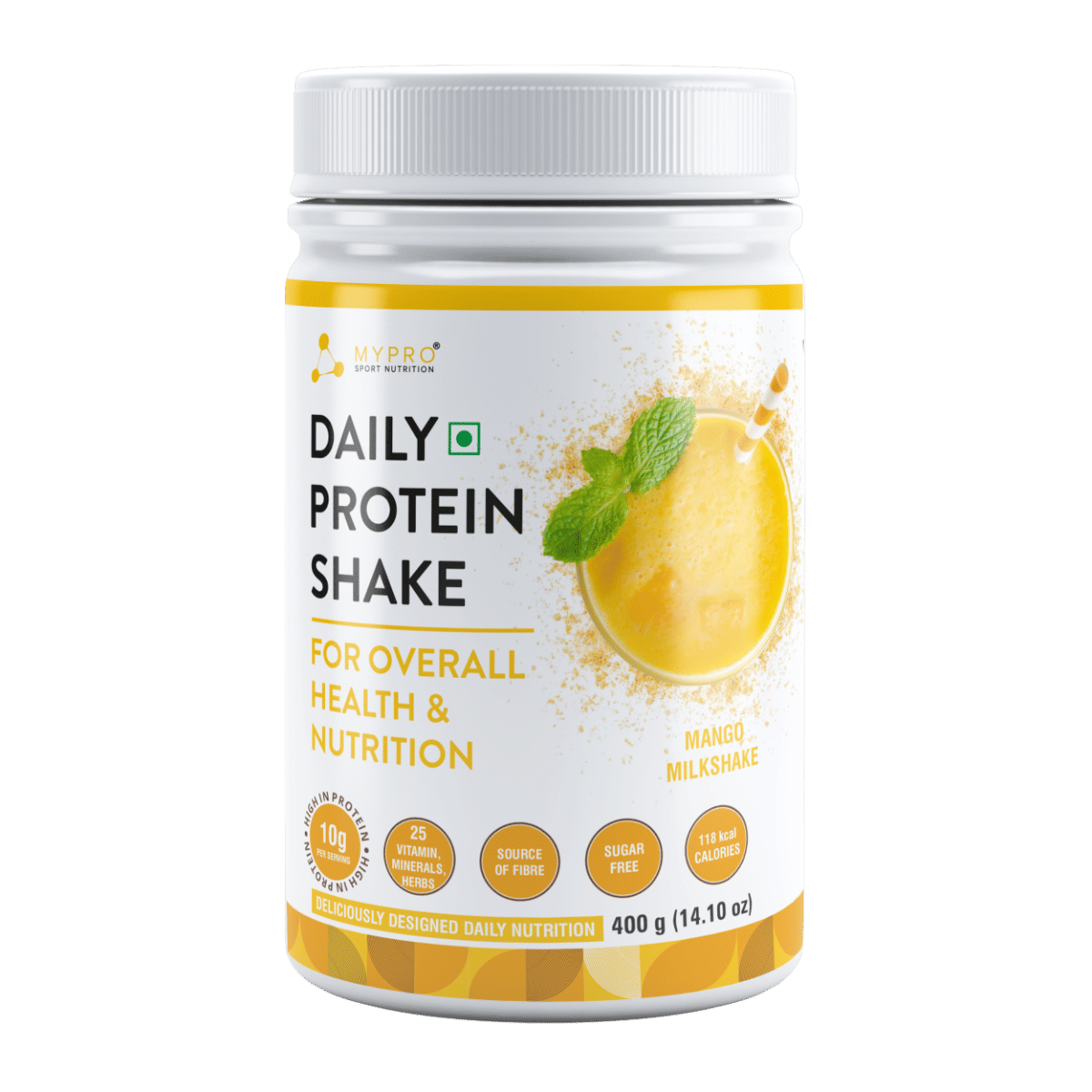 Mypro Sport Nutrition Daily Protein Shake Provide Energy, Support Immunity & bone Health-For Men & Women Mango Milk Shake Flavor-picture-20