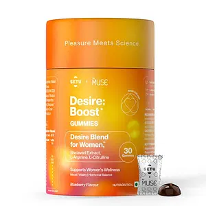 Setu Desire: Boost Gummies | Increases Drive & Energy in Women | Desire Blend for Women with KSM-66, Ashwagandha, Shatavari, Gokshura, Korean Ginseng, L-Arginine & L-Citrulline | (30 Gummies)