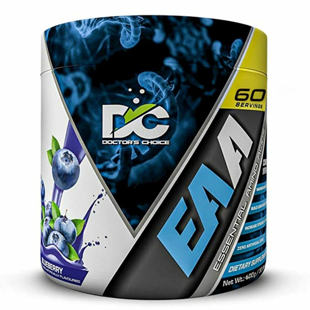 

DC DOCTOR'S CHOICE EAA (Essential Amino Acids) BCAA for Intra-Workout/Post Workout 600grams (Blueberry, 60 Serving)