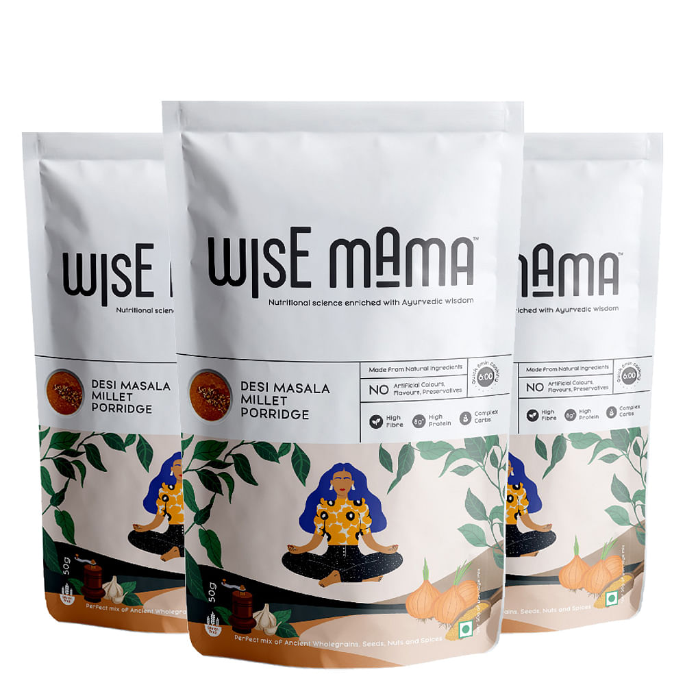 

Wise Mama Desi Masala Millet Porridge - 50g (Pack of 3)