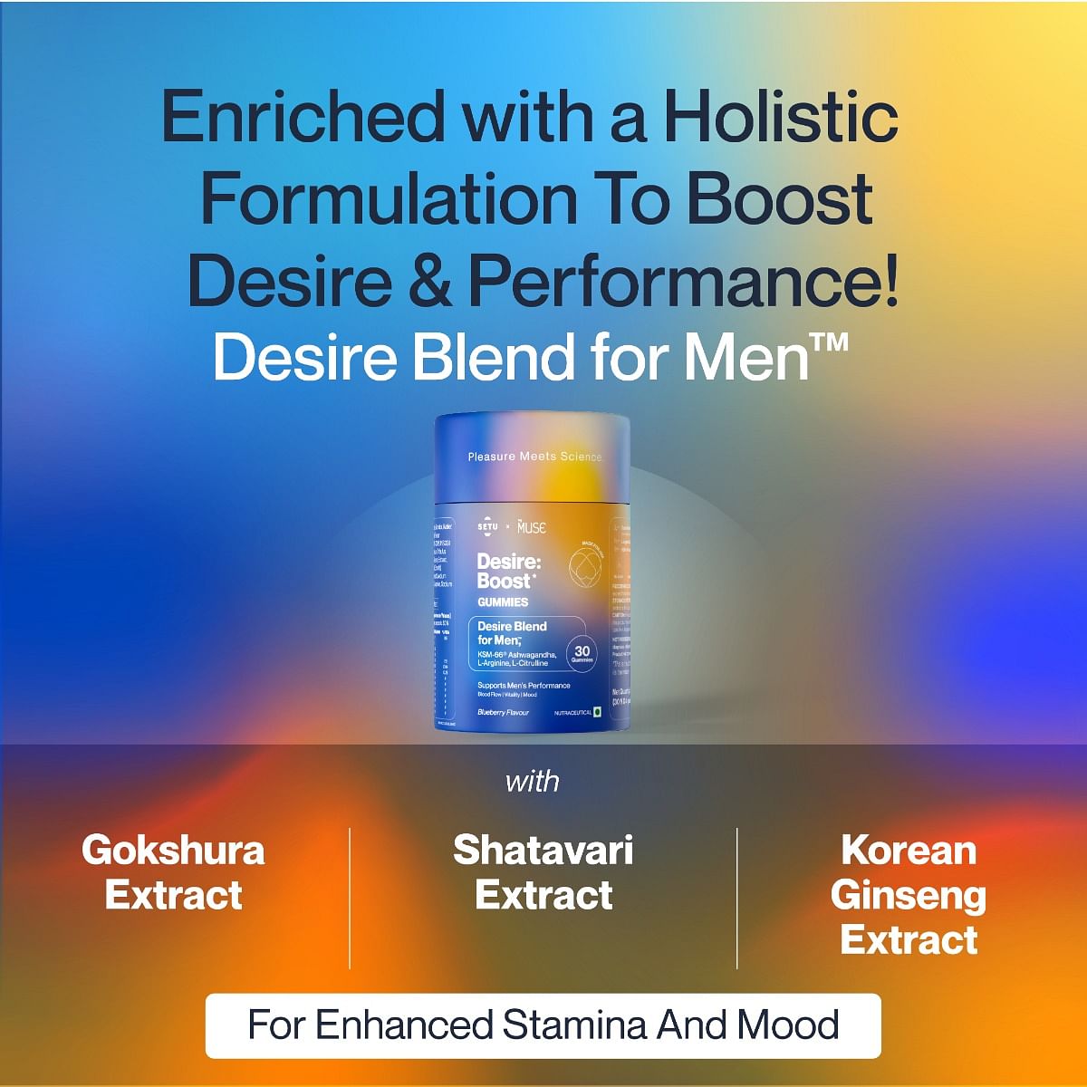 Setu Desire: Boost Gummies | Desire Blend For Men With KSM-66 ...