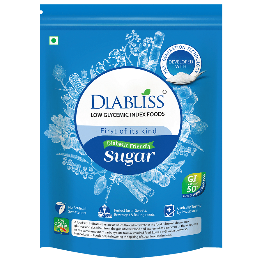 

Diabliss Diabetic Friendly Low Glycemic Index (GI) Sugar 500g Standy Pouch