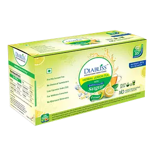 DiaBliss Herbal Diabetic Friendly Herbal Lemon Tea - Low GI - 30 x 10 Grams Sachet Box