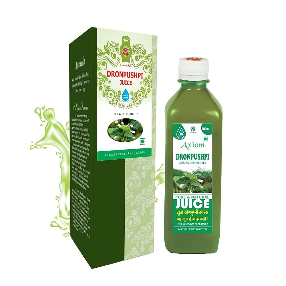 

Axiom Dronpushpi Juice|Helpful In Skin Problems|Improves Respiratory Problems|Used As Eardrop - 500ml