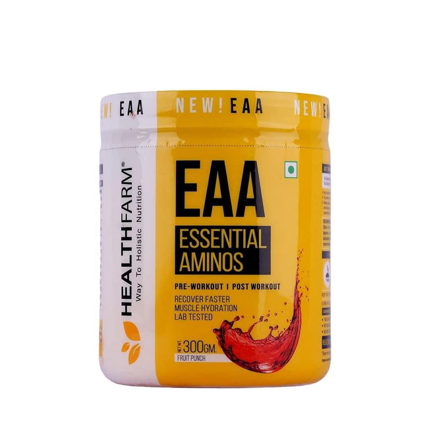 

Healthfarm EAAs Essential Amino Acids Hydration | EAAs + BCAAs Powder | Muscle Recovery, Strength, Muscle Building, Endurance | 10G Essential Amino...