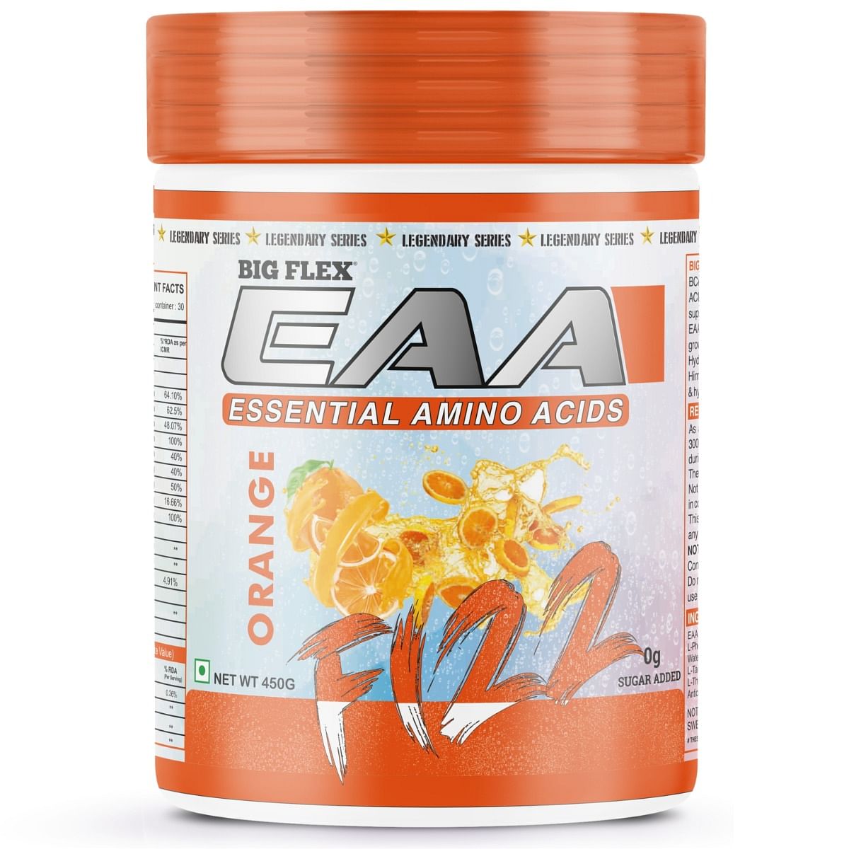 

Bigflex EAA (Essential amino acids) Orange Fizz (450 Gm) 30 Servings