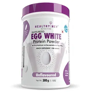 HealthyHey 100% Egg White Protein - Instant Mix - 80% Protein - Non GMO & Lactose Free