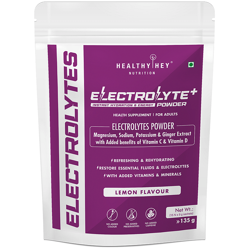 

HealthyHey Nutrition Electrolyte Powder, Lemon Natural Flavor - Hydration Drink Mix Supplement with Ginger Extract - Boost Energy - NO Maltodextrin...
