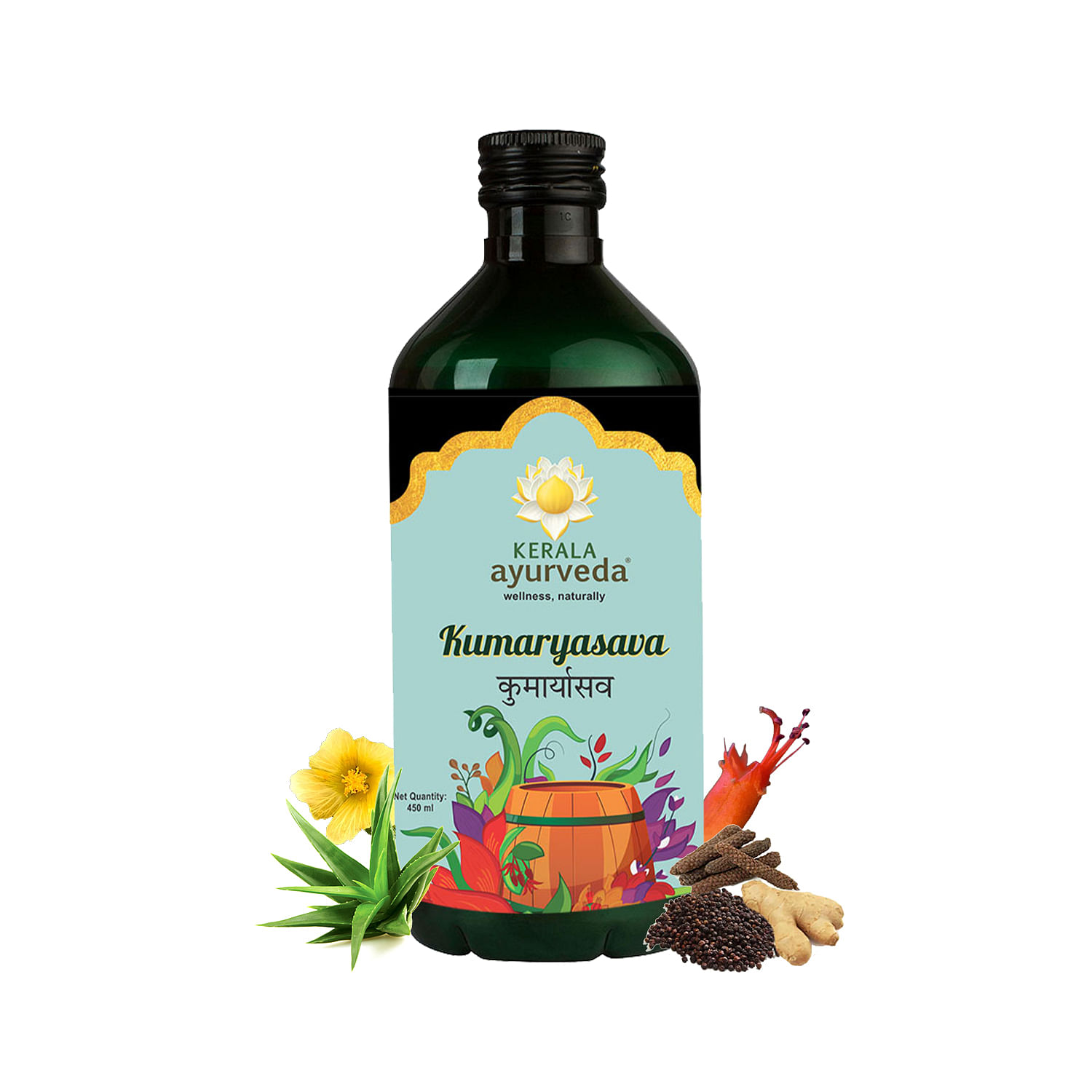 

Kerala Ayurveda Kumaryasava 450 ML