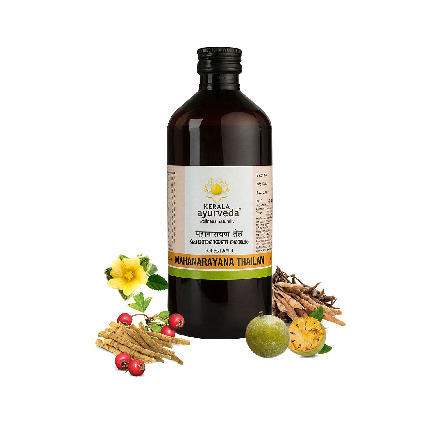 

Kerala Ayurveda Mahanarayana thailam 450 Ml | Post-workout Abhyanga Oil | Soothes Sore Muscles | With Bilva, Ashwagandha, Bala, Shatavari and Sesam...