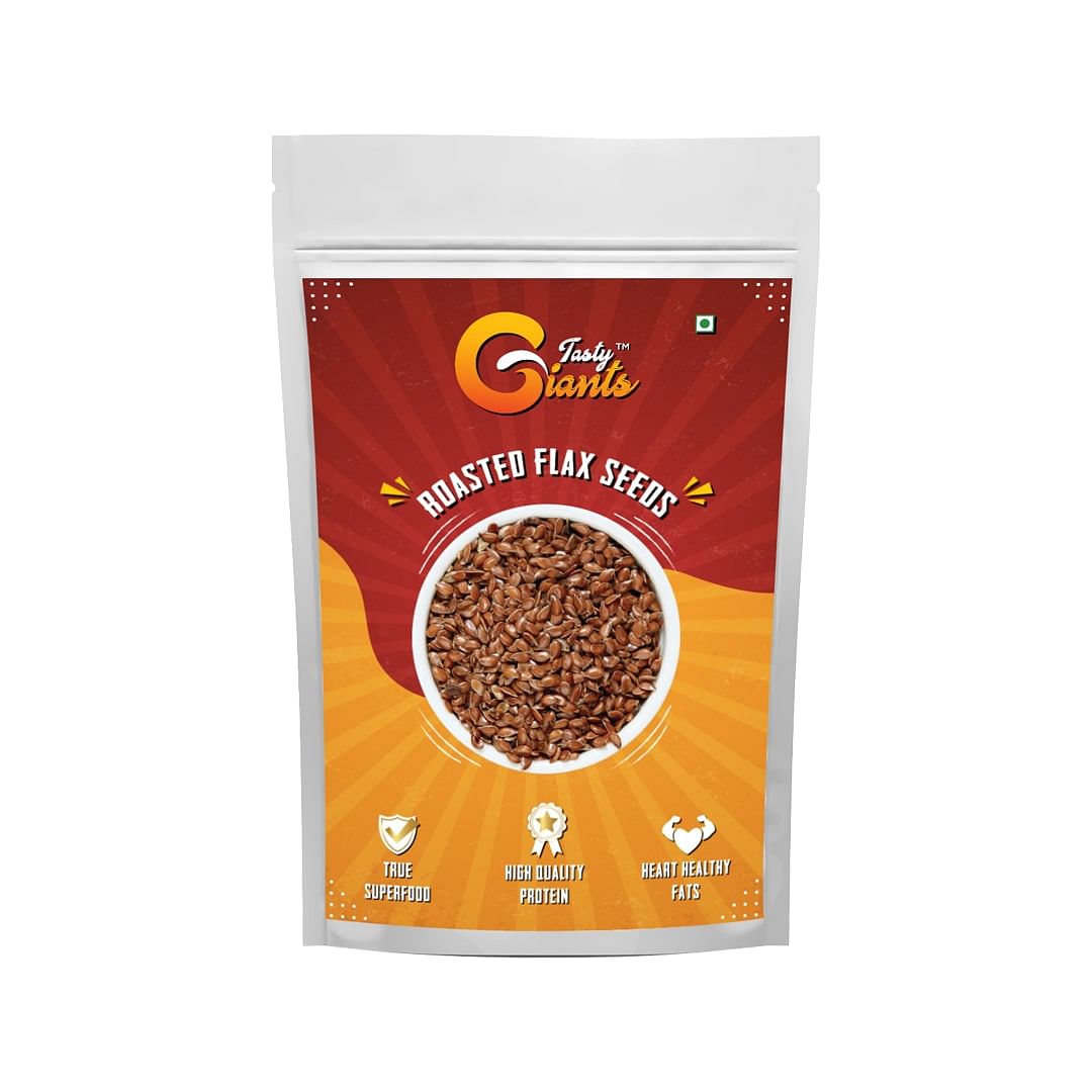 

Tasty Giants Roasted Flax Seeds for Eating | Rich with Fiber for Weight Management - 250 G