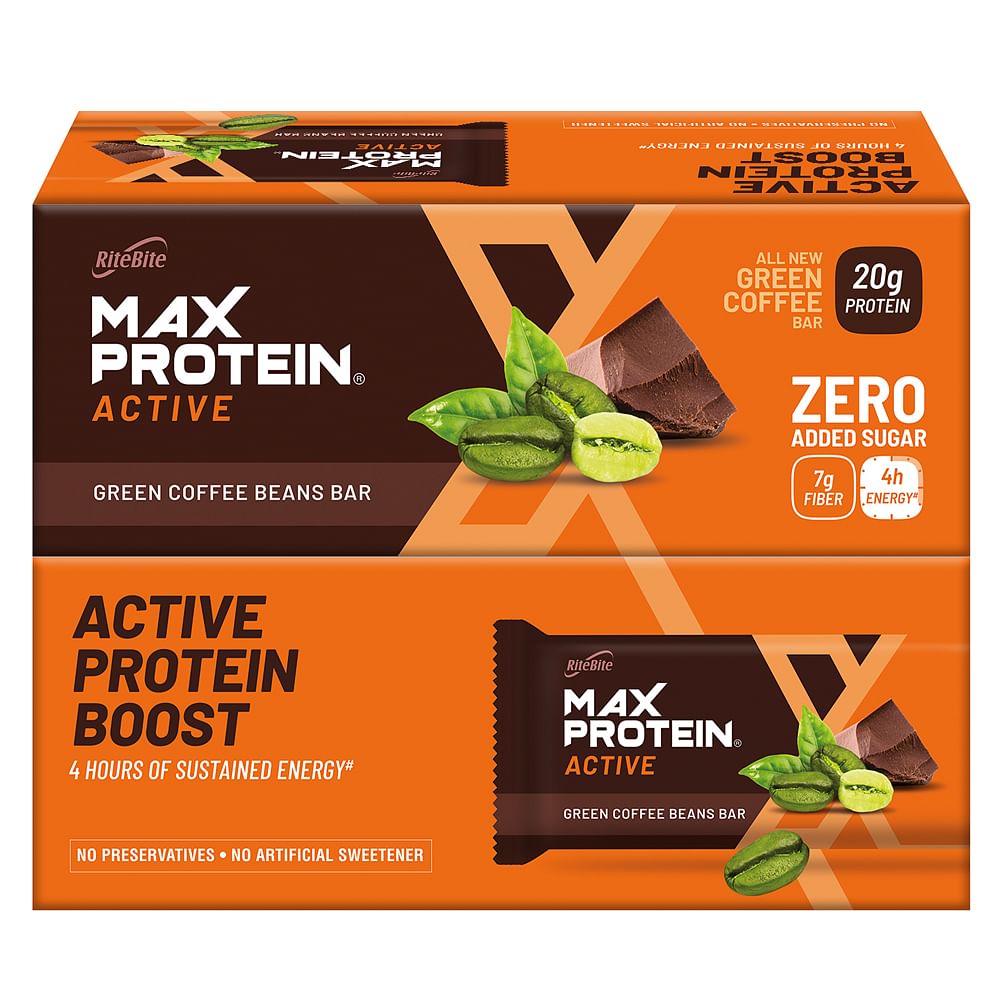 

RiteBite Max Protein Active Green Coffee Beans (Pack of 12), 840 g